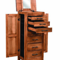 Alpine Rough Sawn Jewelry Cabinet - Image 2