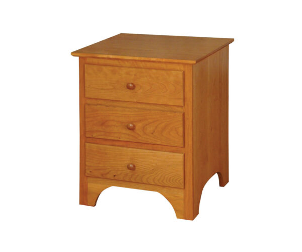 Shaker Three Drawer Nightstand