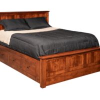 Shaker Panel Bed With Storage Rails
