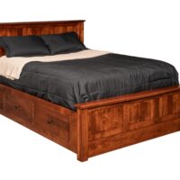 Shaker Panel Bed With Storage Rails - 4 Drawers