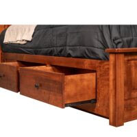 Shaker Panel Bed With Storage Rails - 4 Drawers - Image 2