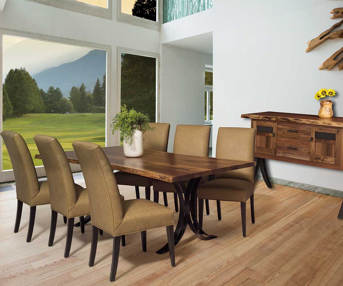 Live Edge Bench with Hairpin Legs - Image 2